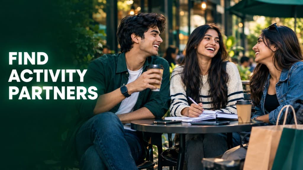 Friends meeting as activity partners — real connection
